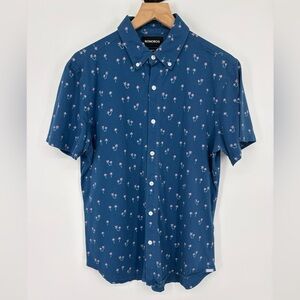 Bonobos 100% Cotton Navy Palm Casual Shirt
